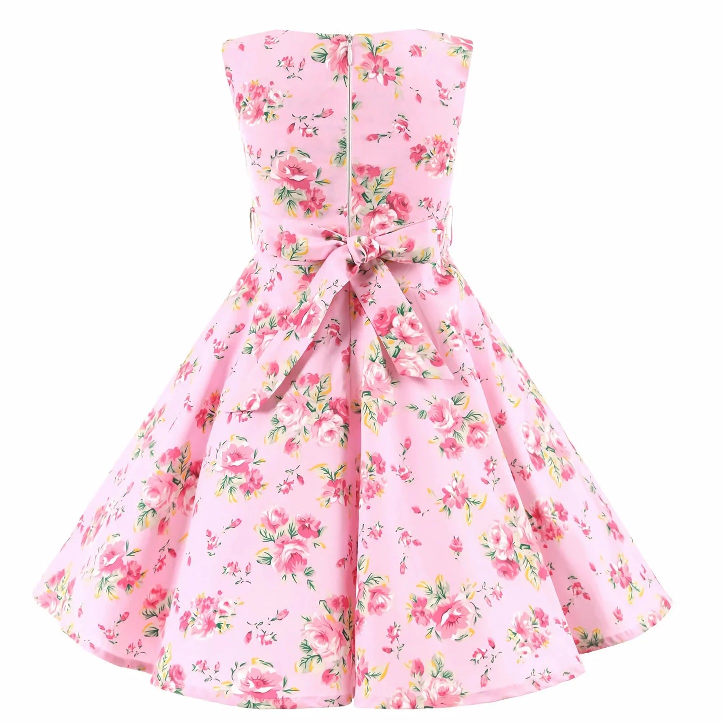 Girl's Retro Dress,Summer Princess Sleeveless Polka Dots Cotton Lightthin Romantic Floral 50s Vintage Dress Party Wedding Daliy