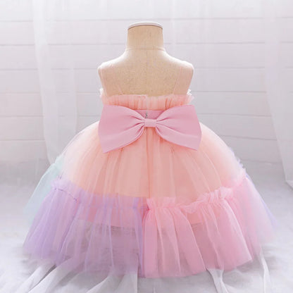 Leopard Princess Party Baby Girl Dress Toddler Tulle Wedding Bridesmaid Evening Dresses for Girls 1st Birthday Prom Tutu Costume