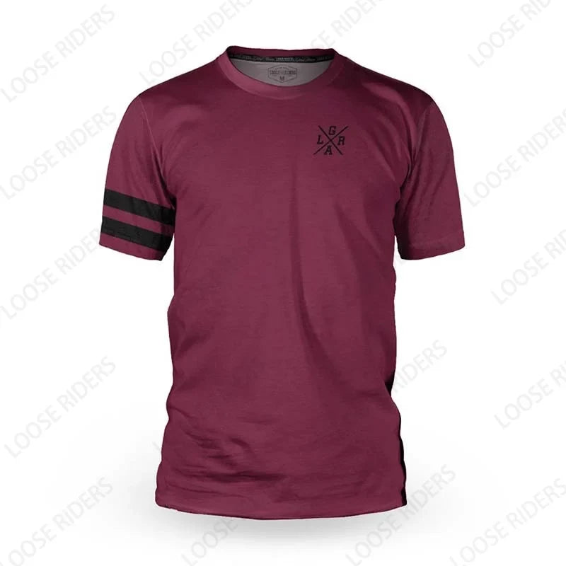 2022 Men's Motorcycle Loose Rider Jersey DH Cross Country Endurance Race BMX MTB Mountain Bike Shirt Can Be Customized