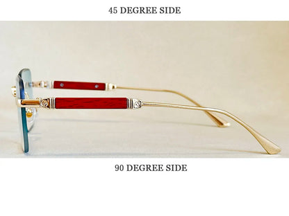 Vintage Square Sunglasses For Men Rimless Sunglasses Women Trendy Retro Fashion Glasses Gafas De Sol Hombre Lunette Soleil Femme