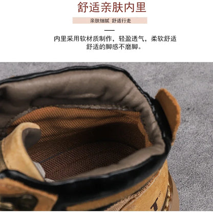 Hot Selling Winter Men Snow Boots High-quality Classic High Top Outdoor Hiking Shoes Anti Slip Thick Soled Practical Work Shoes