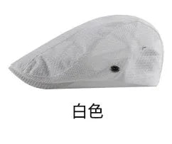 Men Women Breathable Mesh Summer Hat Newsboy Beret Ivy Cap Cabbie Flat Cap Adjustable Vintage Style