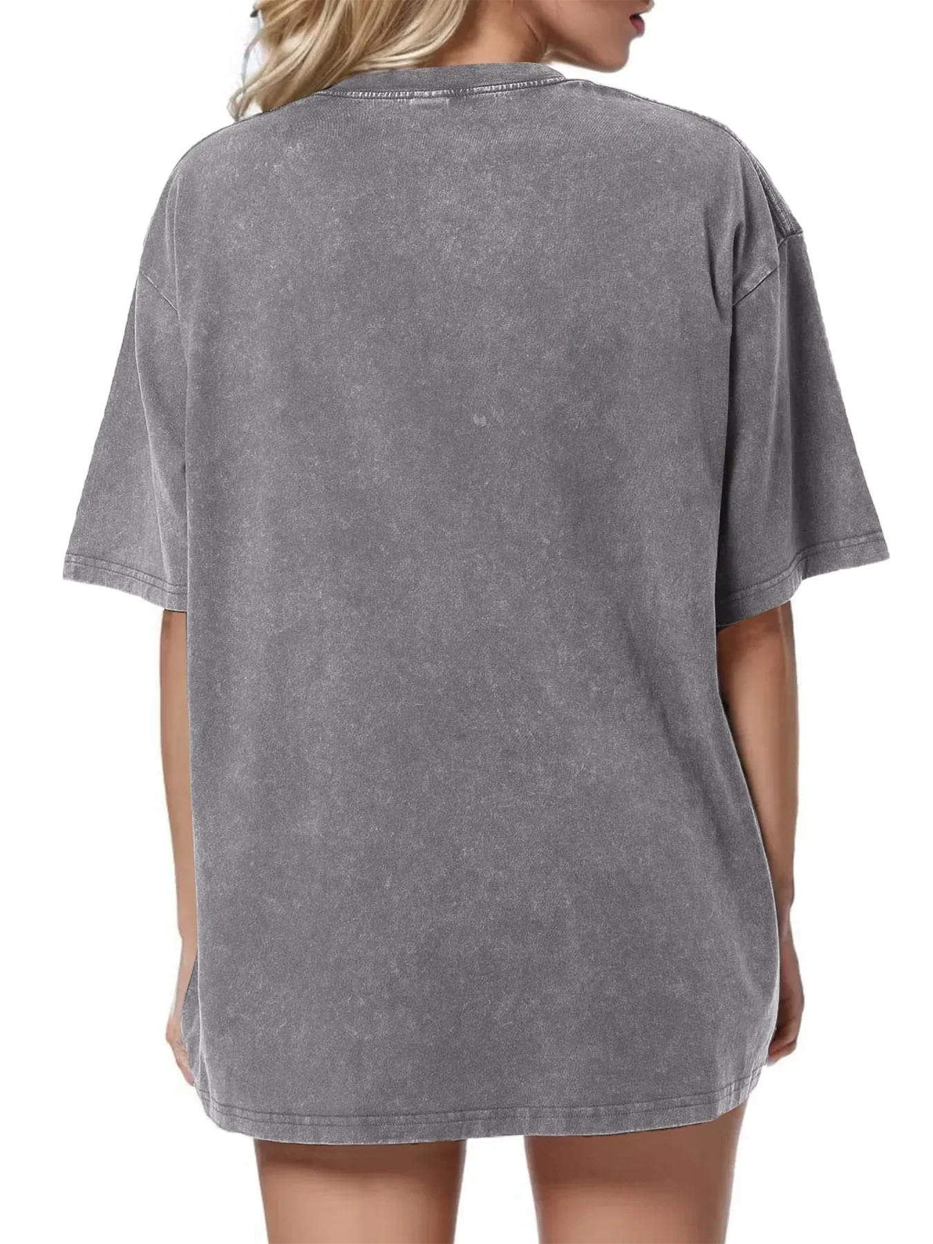 New York Brooklyn Letter Printed Washed T-Shirts Women Cotton Tops Comfortable Distressed O-Neck T Shirts Summer Womans Clothes