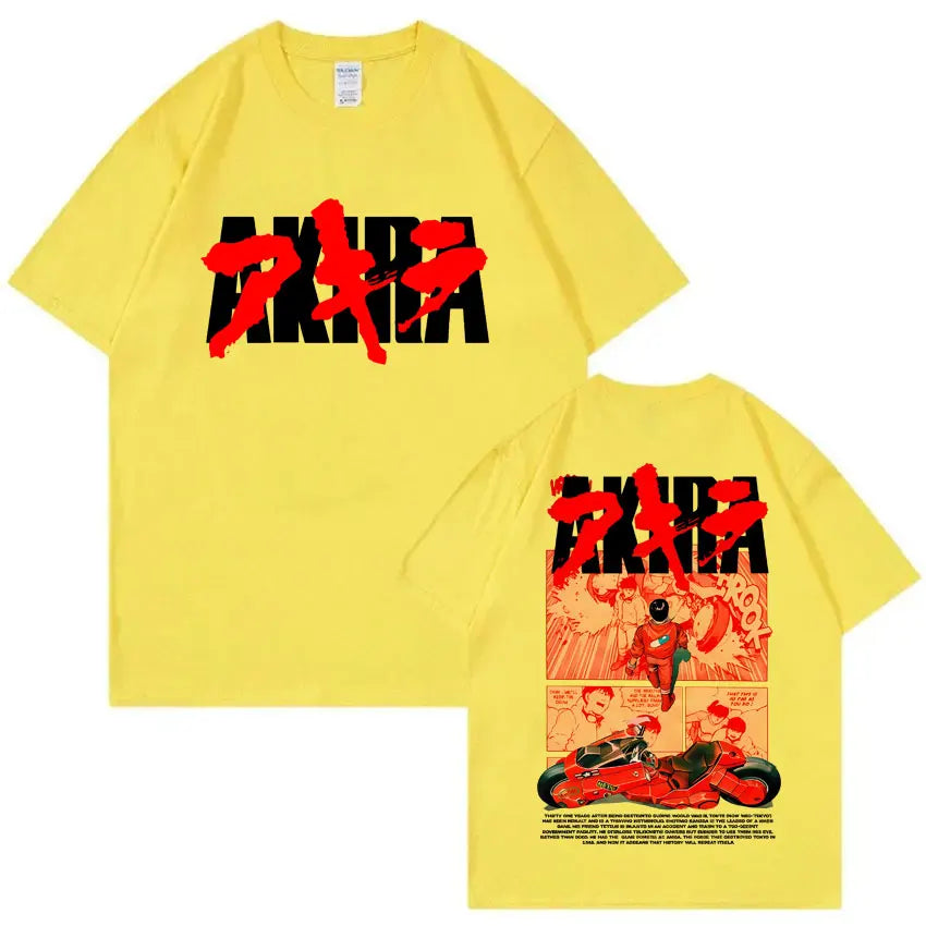 Japanese Science Fiction Cartoon Movie Anime Akira Shotaro Kaneda Graphic T Shirts Men Women Cotton Vintage Oversized T-shirts