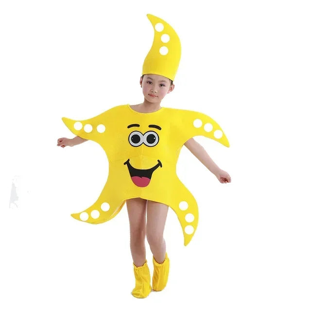 Children's Adorable Marine Animal Costumes Ocean-themed Party Outfits Starfish And Lobster Costumes Stage Performance Attire