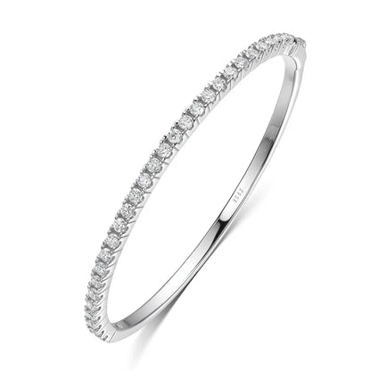 Moissanite Bangles for Women All 2.5mm D VVS1 Lab Diamond Bracelets 925 Sterling Silver Bracelet Wedding Birthday Gift