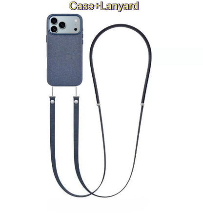 جراب For Official Original For MagSafe Techwoven مع حزام مغناطيسي منسوج لهاتف IPhone 17 Pro Max غطاء شحن لاسلكي