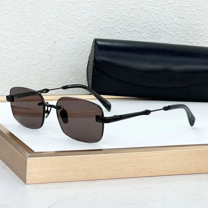 Z197 Luxury Designer Boundless Sunglasses Square High Quality Brand Fashion Trendy UV400 Classical Vintage Eyeglasses with Case