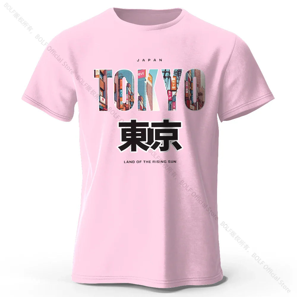 Tokyo Printed Fashion Forward 100% Cotton T-Shirt, Ultra Soft Round Neck Short Sleeve Tee, Perfect for Men & Women