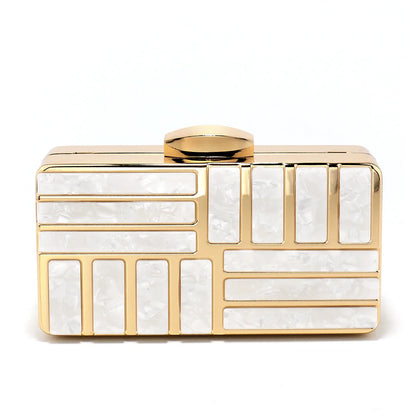 Women Clutch Evening Bags Flap Luxury New Arrival Hollow Out Style Glitter Handbags Metal Chain Party Wedding Bridal Pro