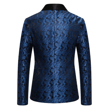 2026 New Men's Red Cashew Flower Blazer, Wedding Party Dress Jacket, White Blue Black Brands Blazers Coat, S M L XL XXL