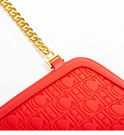 2024 Seasonal New Fashionable and Minimalist Women's Chain Shoulder Bag Solid Color Versatile Letter Print Design Exquisite