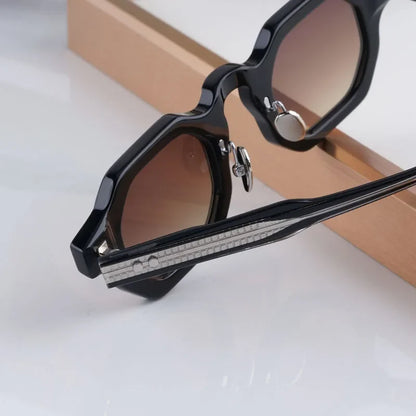 Irregulare Square Sunglasses Thick Acetate Polygon High Quality Handmade Vintage Fashion Brand Design UV400 with Case