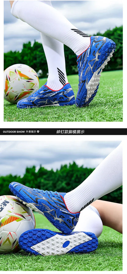 New Men Football Boots TF Sport Training Soccer Shoes Kids Ultralight Breathable Professional Sneakers Unisex Grass Cleats Match