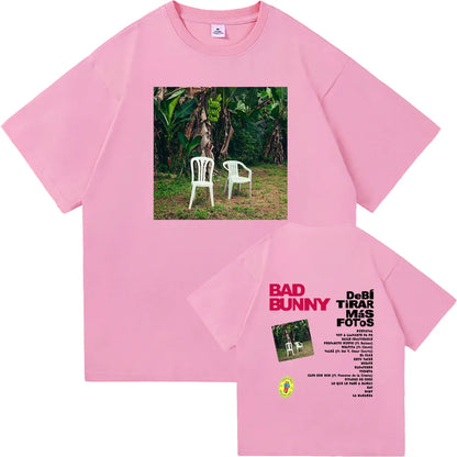 Bad Bunny DTMF World Tour 2025-2026 TShirt Men/women Clothing Vintage Harajuku High Quality Clothes Cotton TShirts for Fans Gift