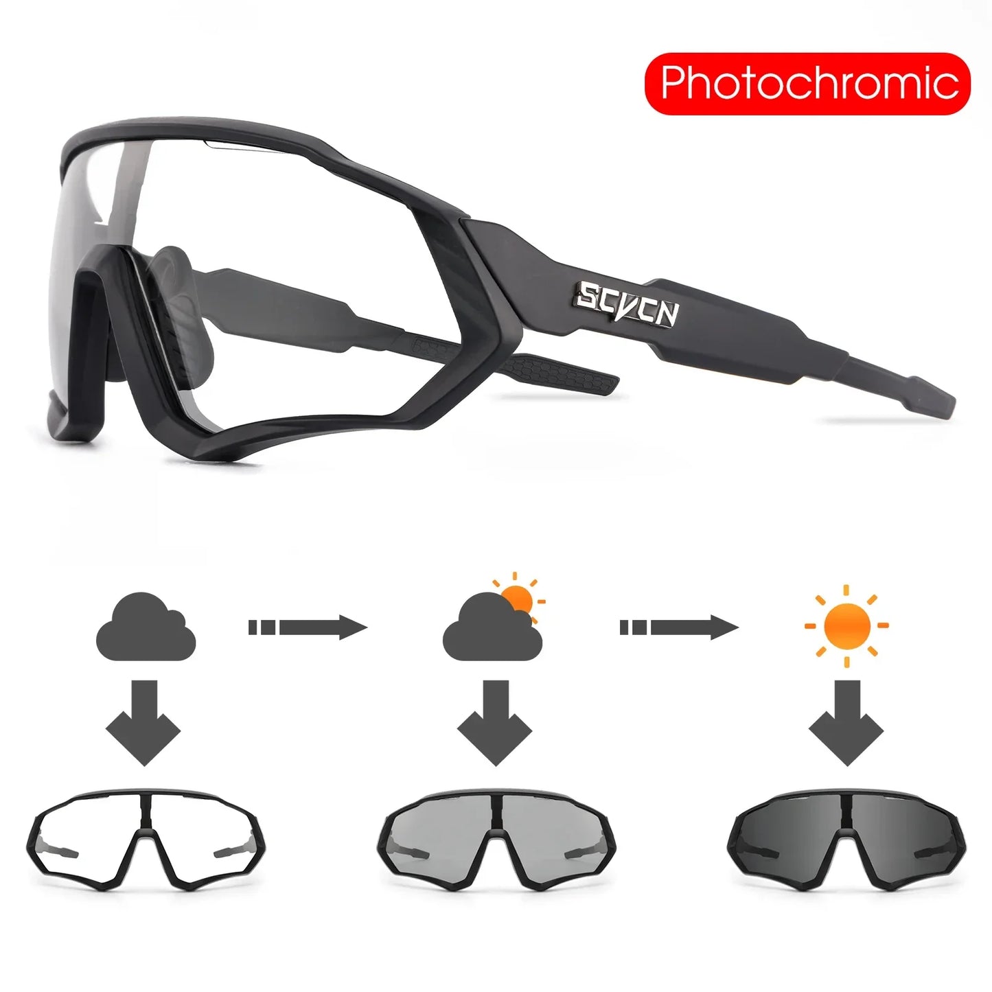 Photochromic Cycling Glasses Bicycle for Outdoor Sports Sunglasses MTB Road Goggles Bike Eyewear Men Women Cycl Equipment