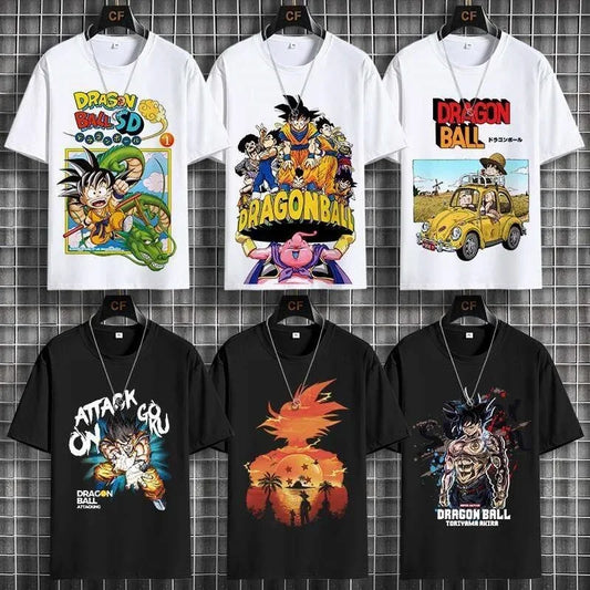 2026 Summer Dragon Ball Z Summer Trendy Short Sleeve Loose Fit T-Shirt Collaborative Release Bird Mountain Memorial Anime Goku