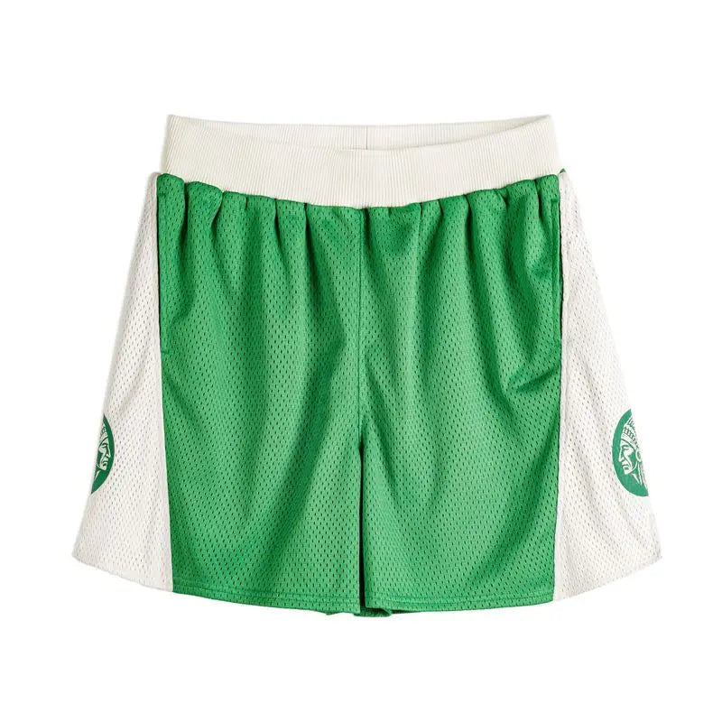 Men's Vintage Mesh Breathable Shorts Loose Basketball Fitness Training Five Inch Pants Casual Outdoor Summer Streetwear