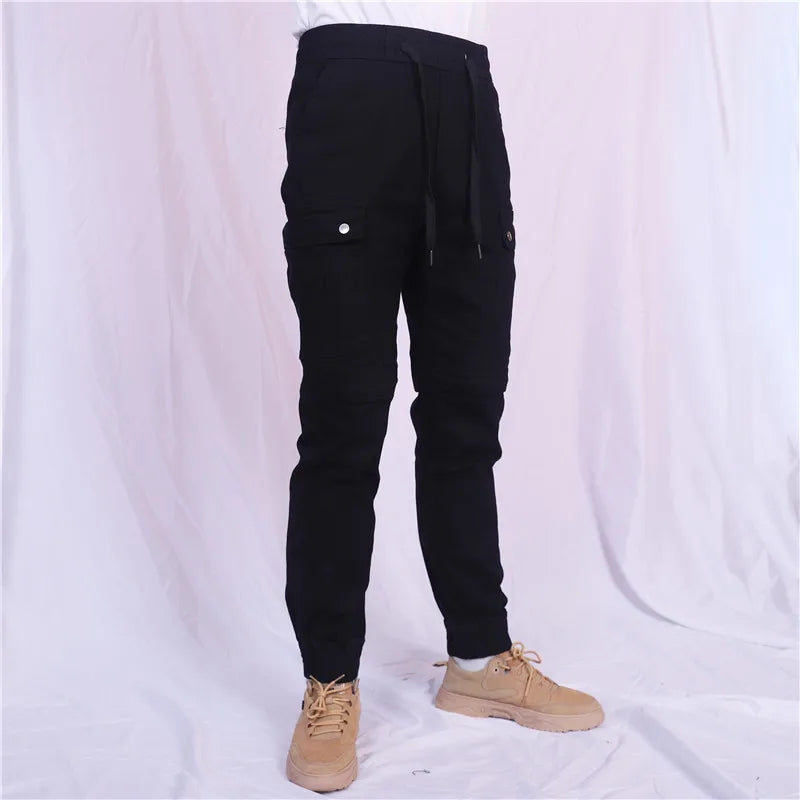 Motorcycle Riding Jeans Pants Elastic waist and ankle tied casual pants Soft And Casual Inset Gear Layer On Hips And Knees