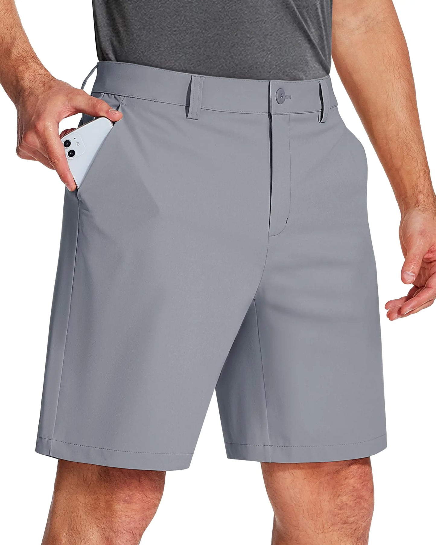 Golf Quick Dry Shorts Men Stretch Lighyweight Dress Work Casual Shorts with 4 Pockets Flat Front Hiking Shorts 9 Inch