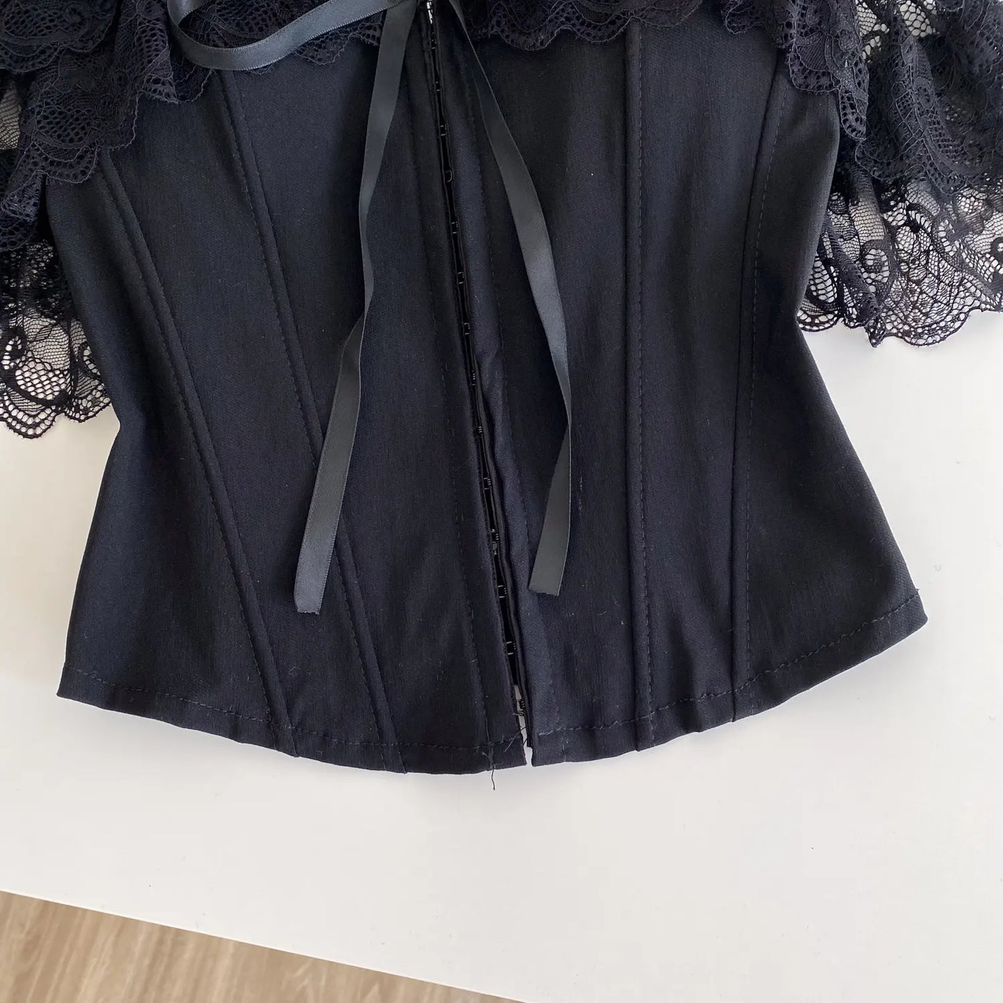 Feminine Lace Corset Tops Off Shoulder Lace Up Splice Summer 2026 Tank Top French Style Court Versatile Sensual Camis