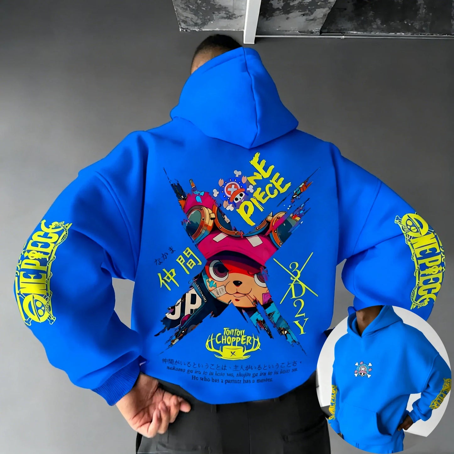 One Piece Men's Hoodie Sweatshirt Tony Tony Chopper Japan Anime Spring Autumn and Winter Boys Long-sleeved Parent-child Outfit
