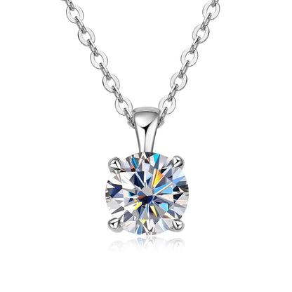 D Color 1ct Moissanite Pendant Necklace for Women 18k Gold Plated Certified Original 925 Silver Diamond Necklaces Fine Jewelry