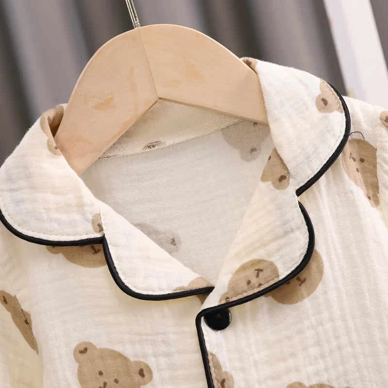 New Spring Autumn Baby Clothes Children Boys Sleepwear Tops and Pants Kids Pajamas Infant Girls Clothing Toddler Cartoon Costume