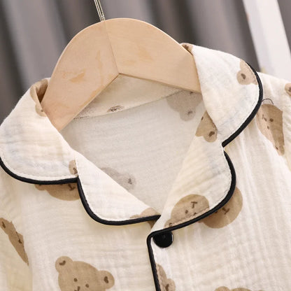 New Spring Autumn Baby Clothes Children Boys Sleepwear Tops and Pants Kids Pajamas Infant Girls Clothing Toddler Cartoon Costume