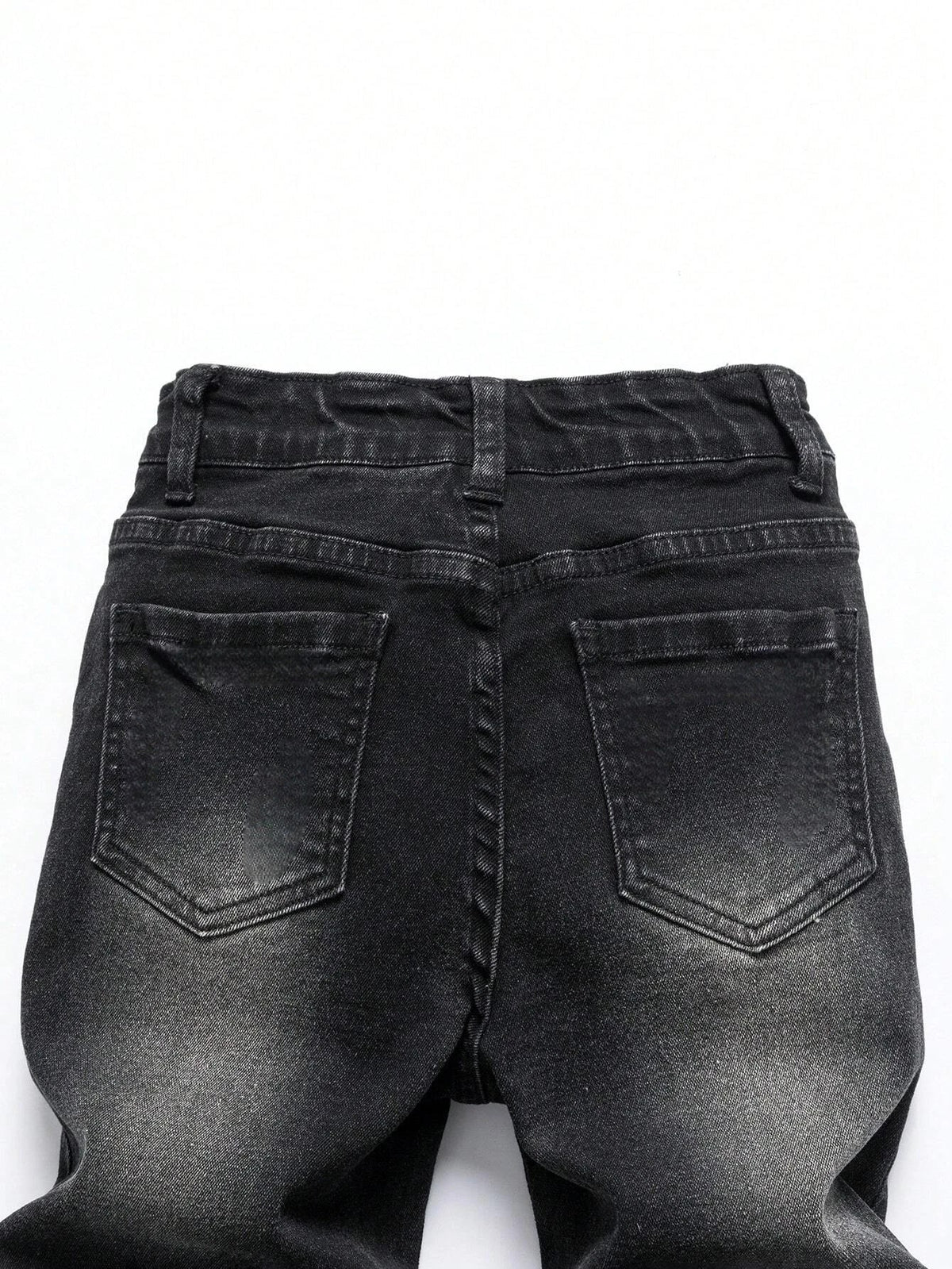 1-Piece Men's All-Season Snowflake Washed Fashion Jeans, Stretchy Slim-Fit Light Gray and Dark Black Casual Denim Pants, Minimalist Fashion, Suitable for Everyday Wear