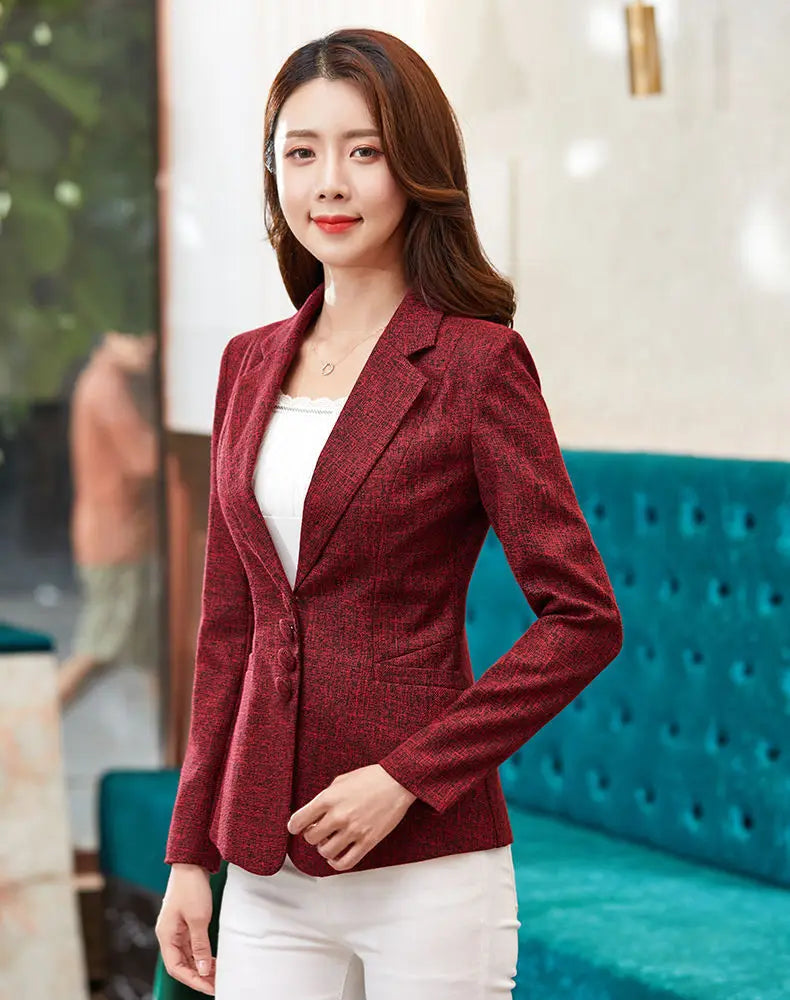 Fashion Women Blazers Jackets Work Office Lady Suit 2025 Slim Single Breasted Business Female Blazer Coats Formal Veste Femme