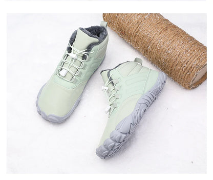 Snow Boots Men Winter Shoes Barefoot Ankle Boots 36-46 Couple Snow Shoes Outdoor Hiking Shoes Fur Warm Plush Boots