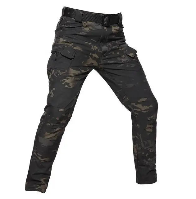 Plus Size 6XL Mens Tactical Pants Multiple Pocket Elasticity Military Urban Commuter Tacitcal Trousers Men Slim Fat Cargo Pants