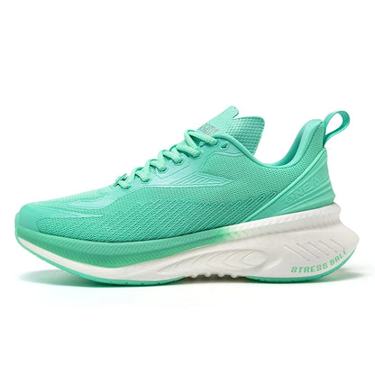 23613 Men Women Summer Lightweight Breathable Running Shoes Shock Absorb Thick Sole High Rebound Wearproof Sports Sneaker
