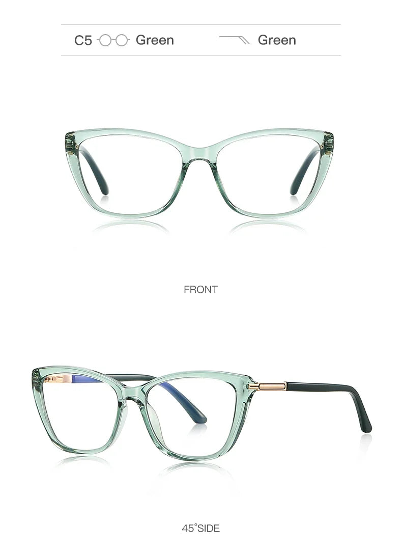 Simple Classic Butterfly Personalized Design Women's Anti-Blue Light Reading Glasses Customizable Prescription  PFD2233