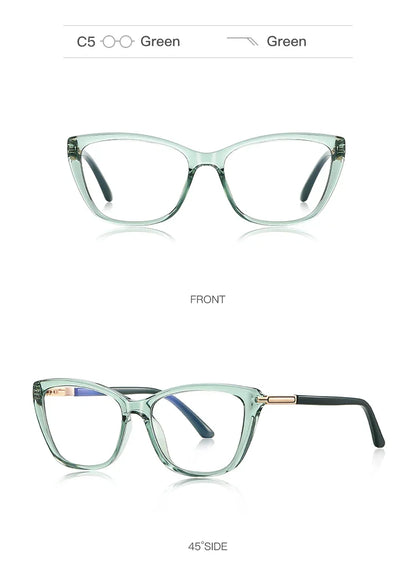 Simple Classic Butterfly Personalized Design Women's Anti-Blue Light Reading Glasses Customizable Prescription  PFD2233