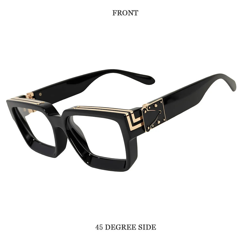 Brand Design Square Sunglass Men Vintage Retro Millionaire Sunglasses Women Thick Frame Fashion Glasses Dropshipping Gafas De So
