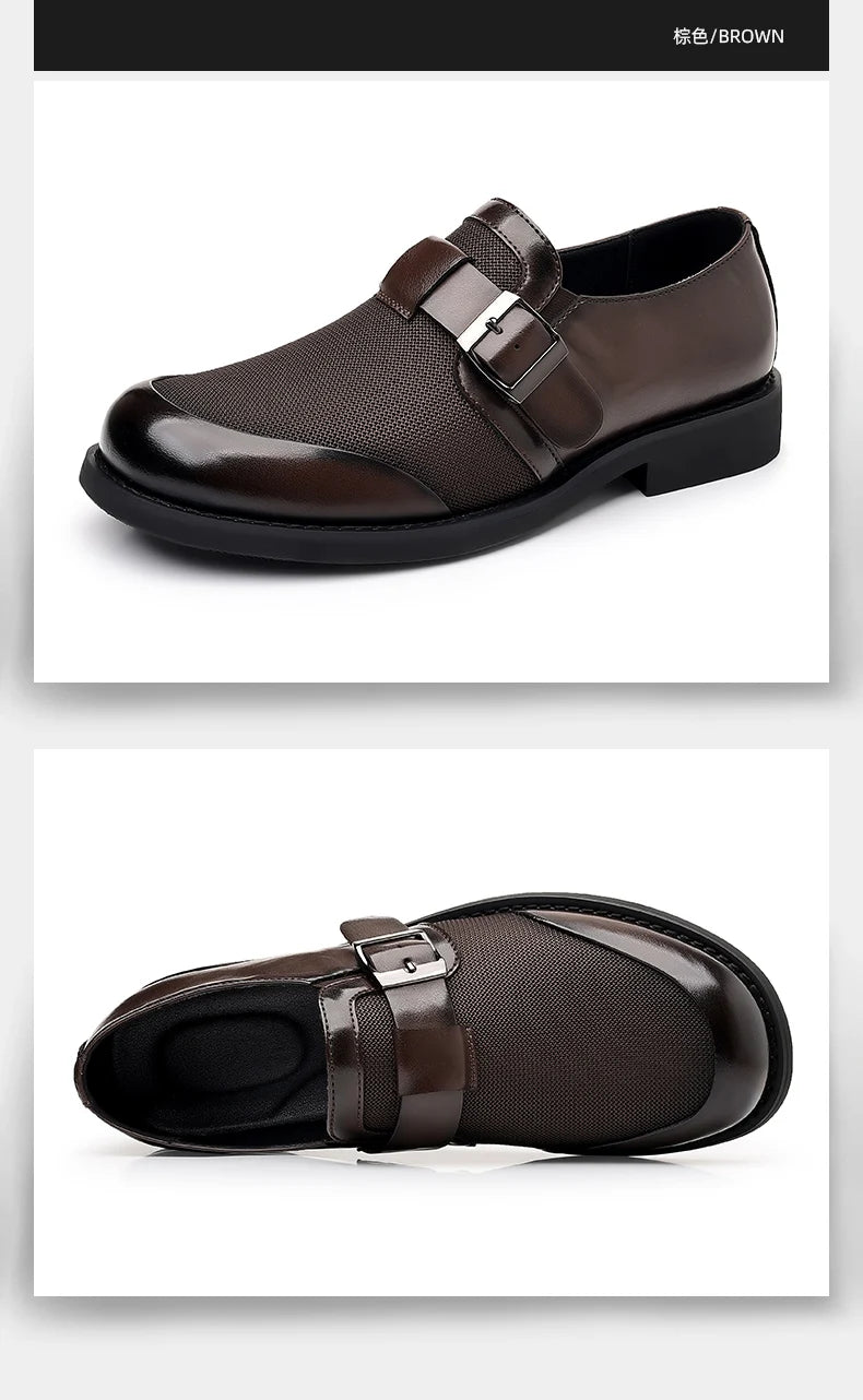 Leisure Walk Male Loafers Outdoor Anti-slip Men's Driving Shoes Handmade Business Footwear Elegantes Slip on Flats Oxford Shoes