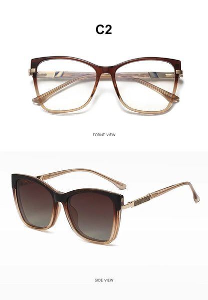 Fashion New Design TR90 Polarized Magnetic Clip-on Sunglasses Men and Women Polarized Sunglasses Optical Myopia Glasses