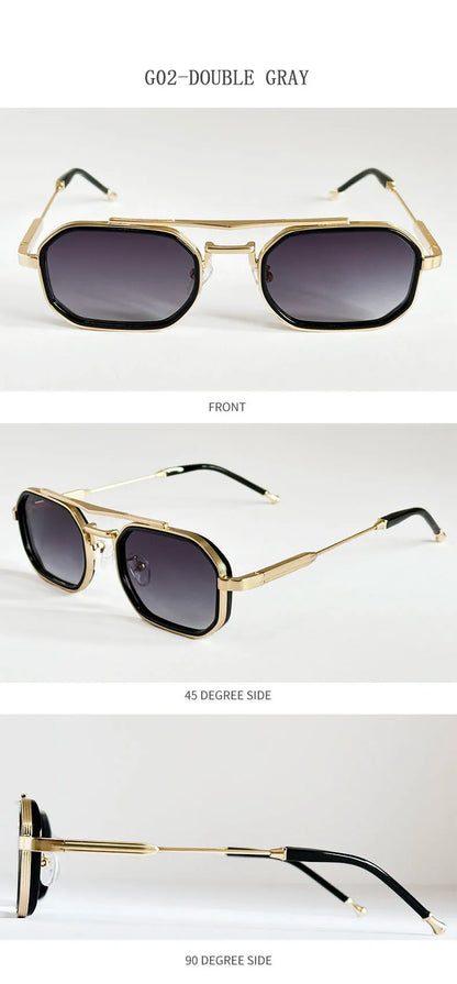 Square Punk Sunglasses For Men Luxury Vintage Steampunk Sunglasses Women Trendy Fashion Glasses Dropshipping Gafas De Sol Hombre
