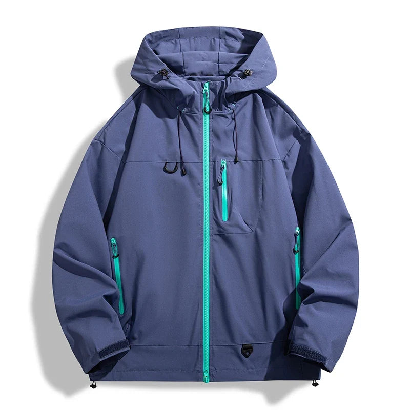 Unisex Waterproof Windbreaker Outdoor Sport Windproof Single-Layer Jacket Men Women Hiking Climbing Trekking Rain Coat