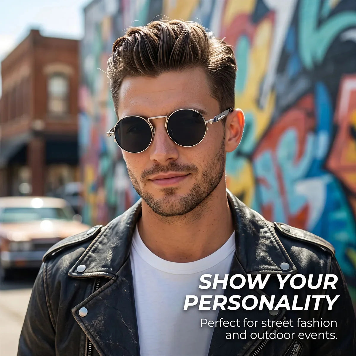 Round Steampunk Sunglasses Men UV400 Protection Punk Fashion Glasses Vintage Luxury Dropshipping Gafas De Sol Lunette De Soleil