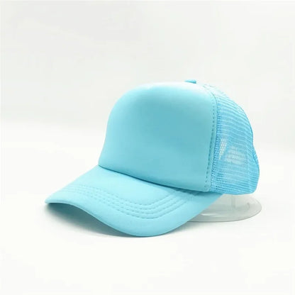 Unisex Cheaper 5 Panel Trucker Hat For Adult Summer Net Baseball Cap Men Women Sponge Mesh Adjustable Sun Hat Visor