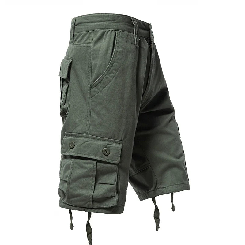 Men's Cotton Cargo Shorts Multi Pocket Tactical Half Pants Sports Casual Hiking Short Pants Fashion Y2K Male Clothes