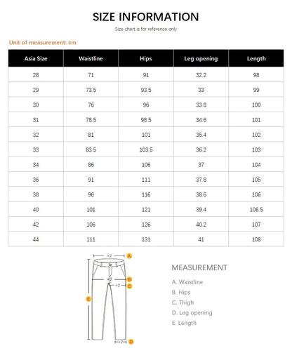 Army Green Elastic Cotton Jeans Men's Spring Fashion Slim Straight Denim Pants Comfort Large Size Korean Business Casual Trousers