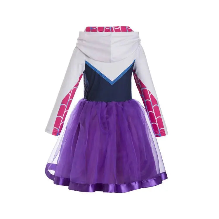 Ghost Spider Inspired Costume Spider Gwen Inspired Costume Ghost Spider Hoodie Spider Gwen Cosplay tutu dresses Spider birthday