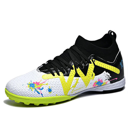 Kid Friendly TF Turf Soccer Boots Soft PU Fabric Rubber Non-slip Sole Abrasion Resistant For Campus Sports Activities