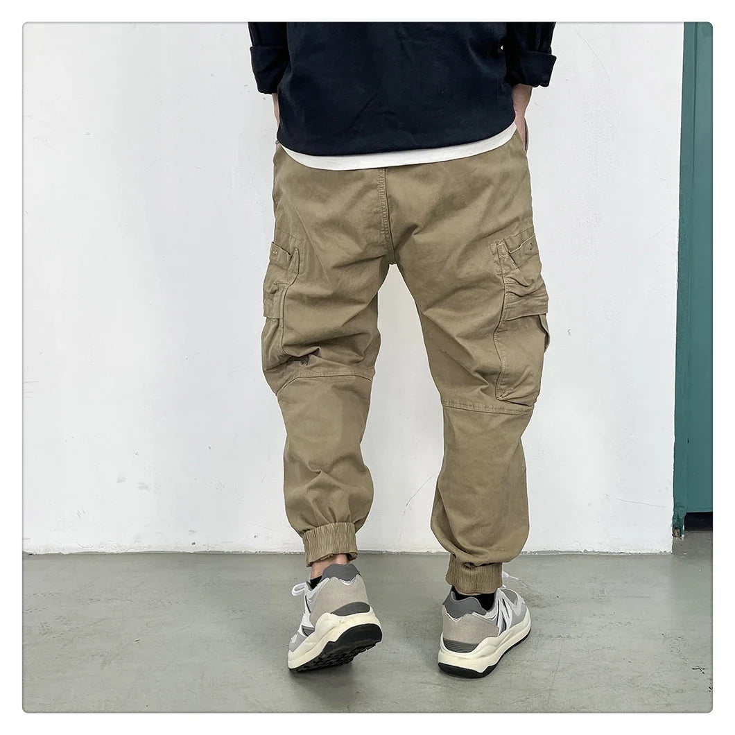 American Vintage Functional Cargo Pants Men Clothing High Quality Khaki Casual Jogging Pants Harajuku Tactical Joggers Trousers