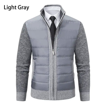 Men Cardigan Sweater Coat 2025 Autumn Winter Korean Warm Thickened Stand Collar Zipper Solid Casual Jacket Fashion Men Clothing