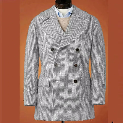 Men's Casual Blazer Herringbone Slim Fit Single Breasted Stylish Comfortable Jacket Men's Coat Double Breasted Blazer Men's Suit